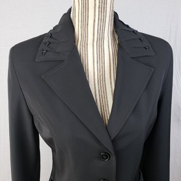 JAVIER SIMORRA Barcelona Blazer Jacket Black size 6 Preppy Y2K - Picture 11 of 16